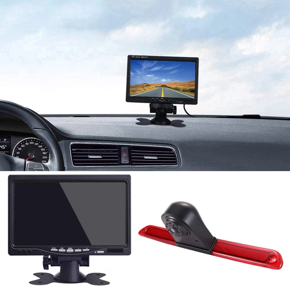 Brake Light Reversing Camera + Rear View Mirror Monitor - Night vision 628 x 586 pixels