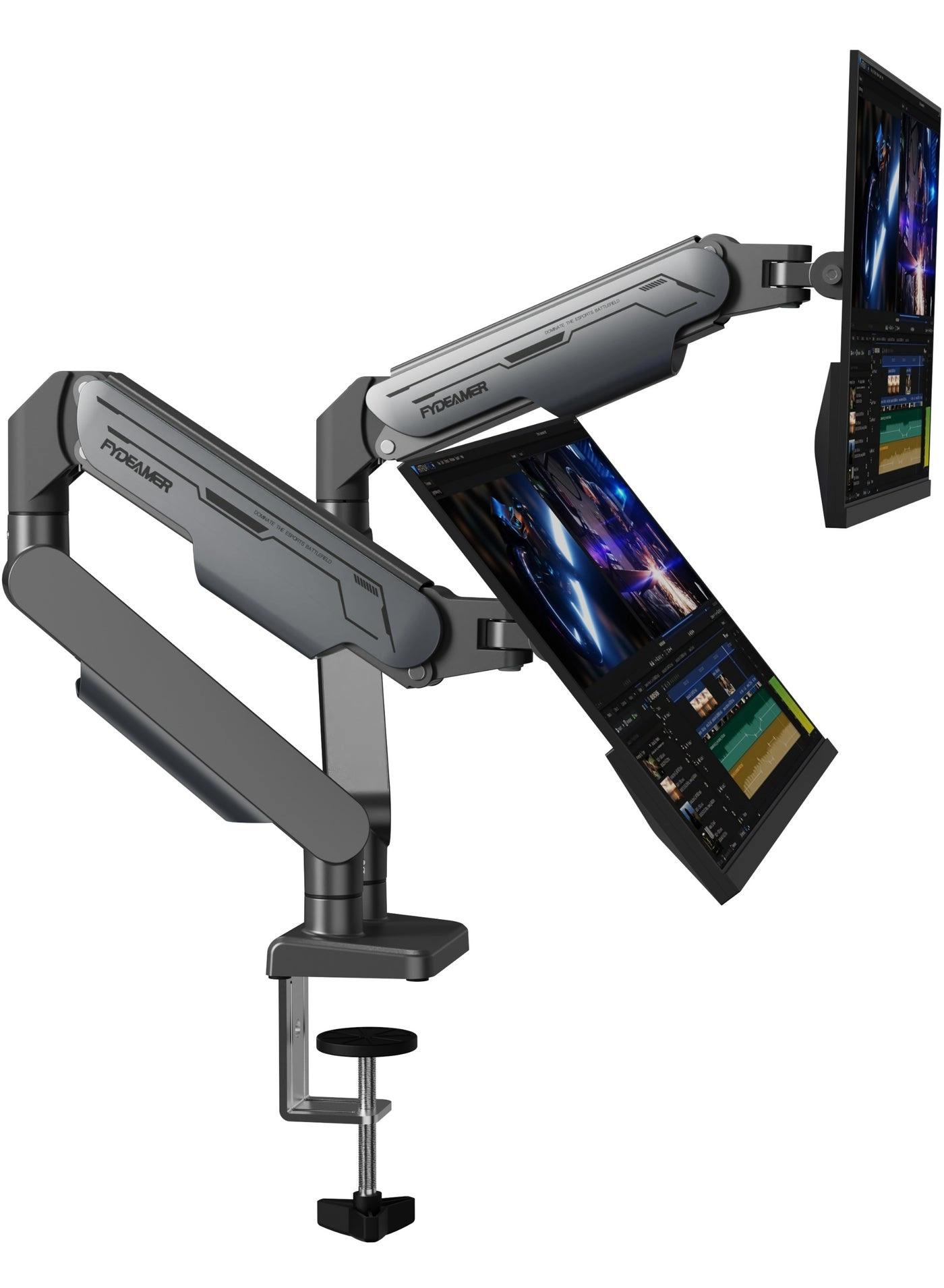 PC Monitor Arm - Dual Arm 17-35 inches 75x75mm 100x100mm