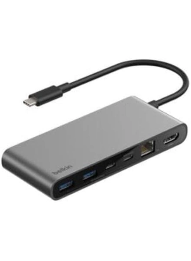 8-In-1 USB-C Multiport Hub Adapter - 100W Power Delivery 4K 60Hz 2.5 Gbps
