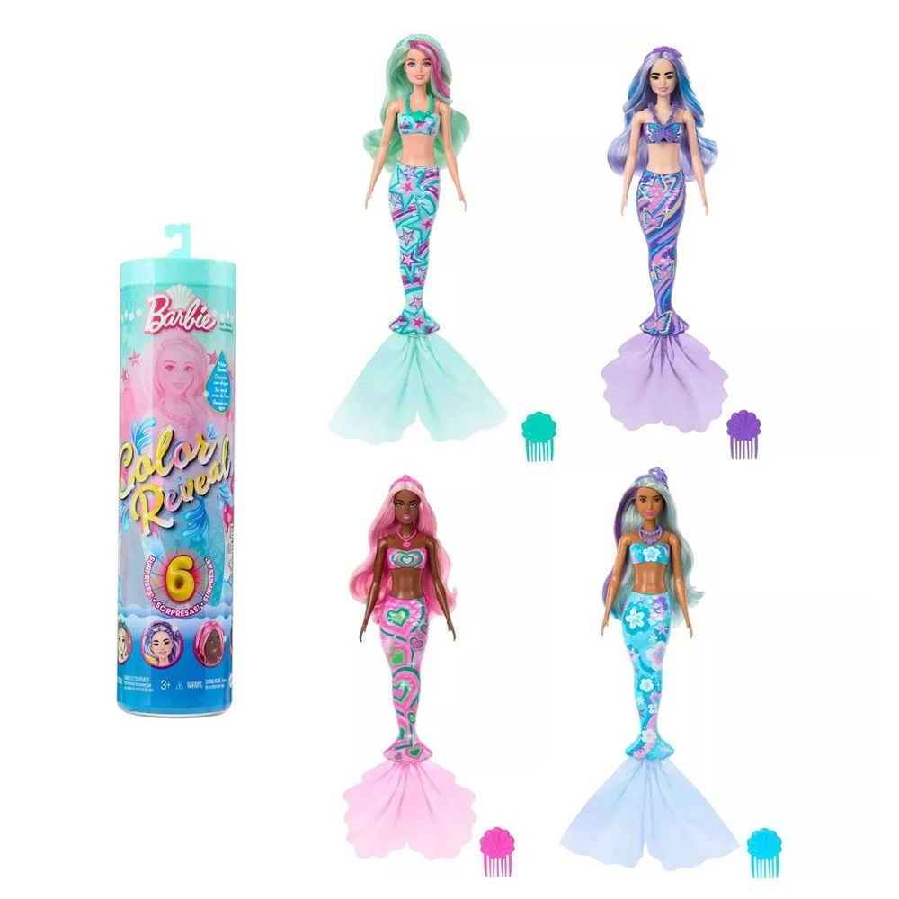 Barbie Deep Sea Mermaids - Colour Reveal Doll Ages 3+
