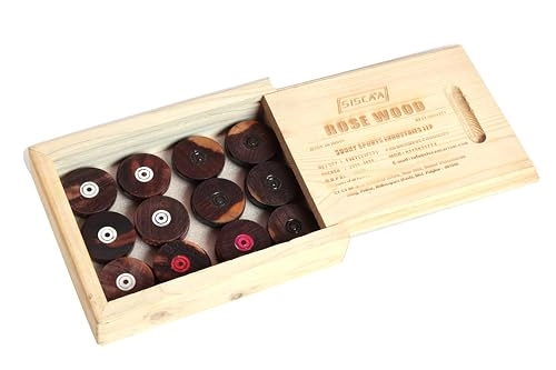 SISCAA Carrom Coin - 24 Coins Rosewood