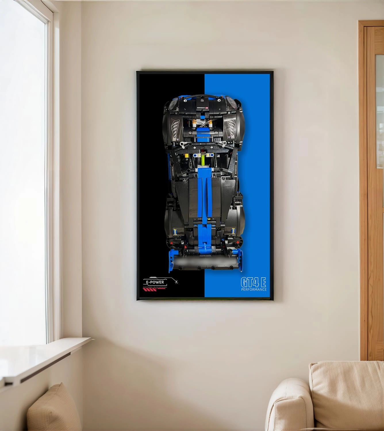 iCUANUTY Lego Technic Display Wall Plate - 50x30cm Wall Plate Only