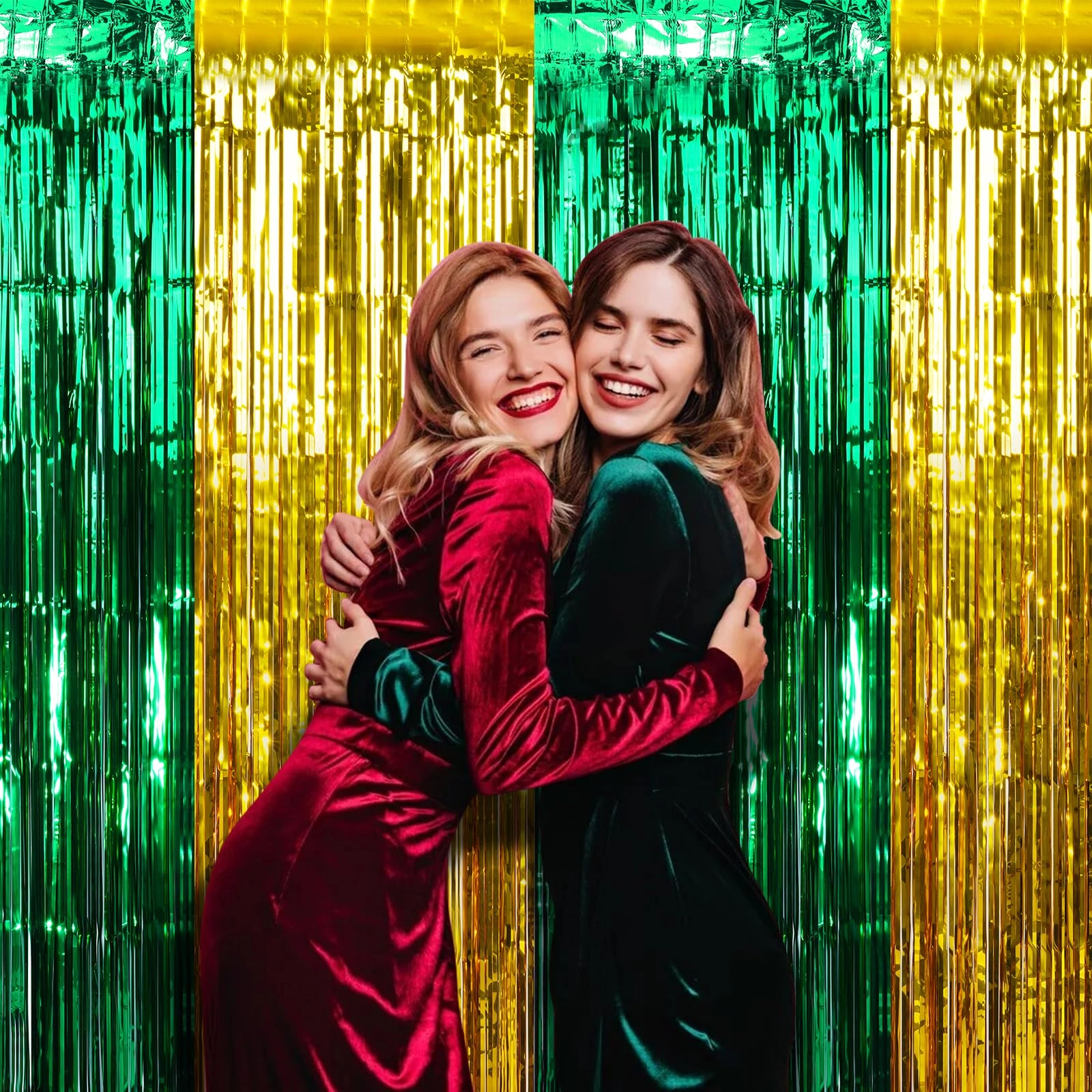 Foil Fringe Curtain - 3 Birthday Graduation Prom Wedding Pack