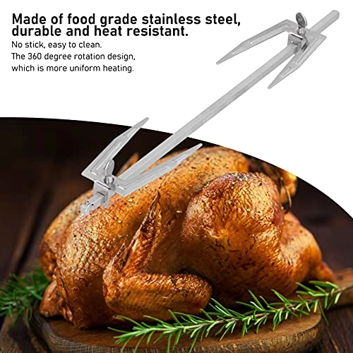 Air Fryer Fork - Stainless Steel 1 rotating shaft 2 forks