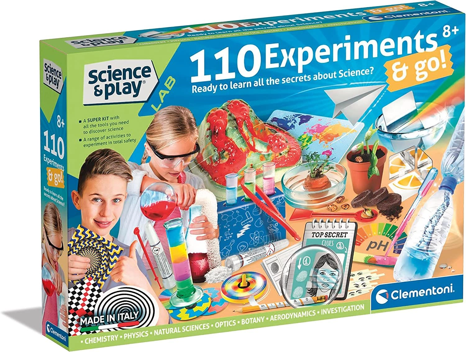 Clementoni Science 110 Experiments - chemistry physics botany optics