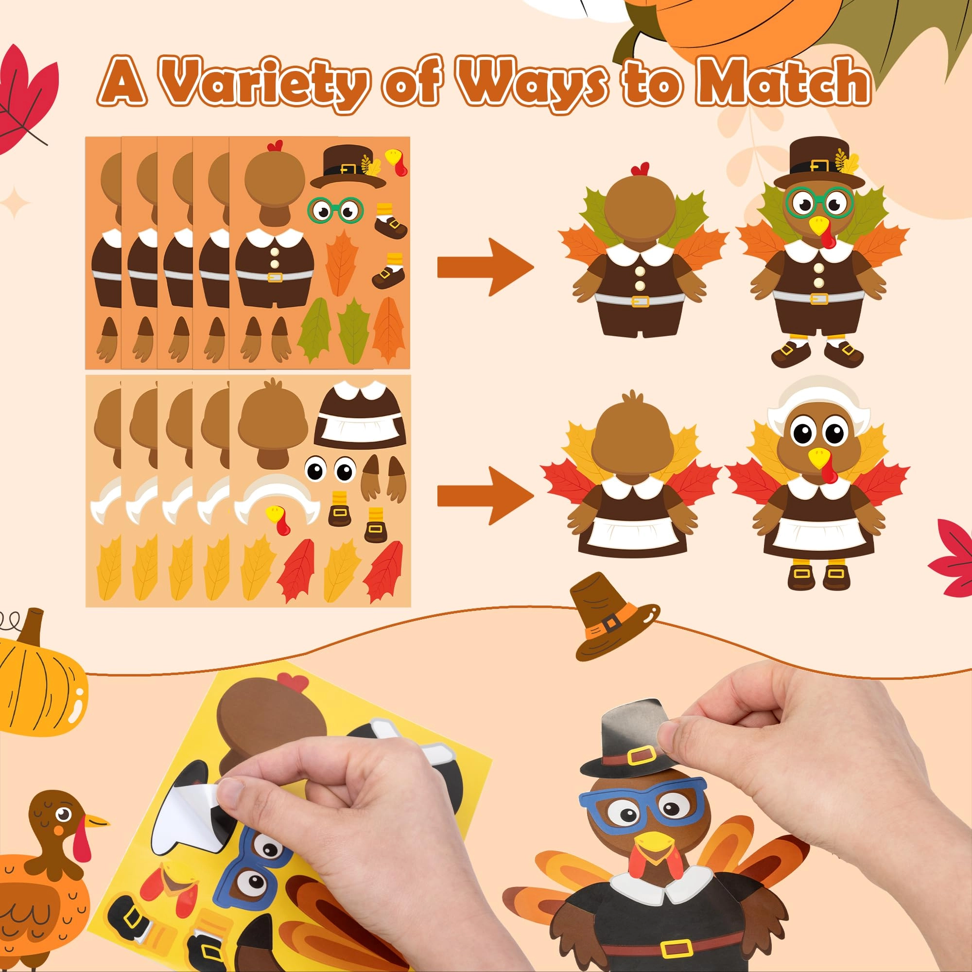 Thanksgiving Sticker Book 40 pcs