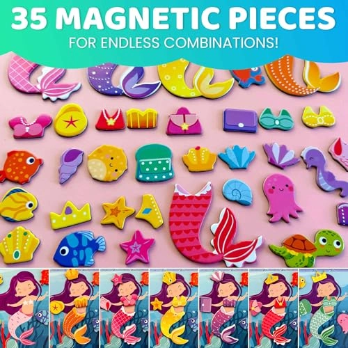 Magnetic Dressing Dolls - 3 years and up 35 pieces