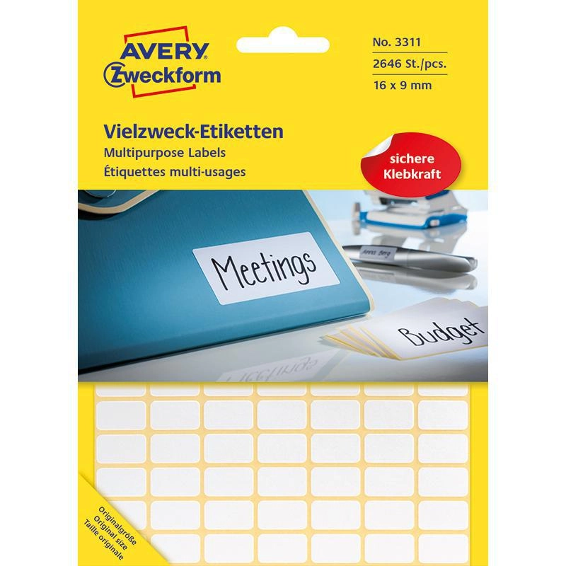 Multipurpose Labels - 928 Labels A6 - 38 X 14 mm