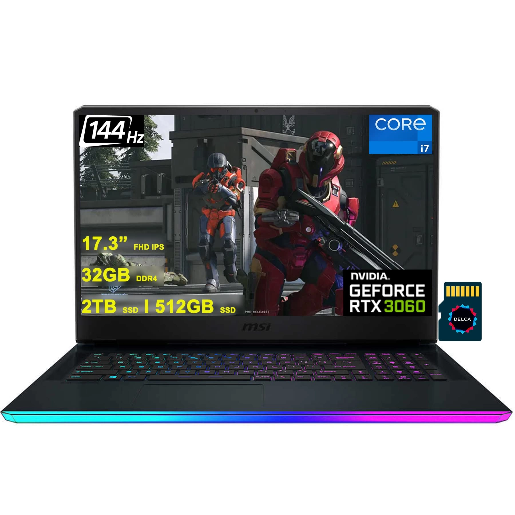 MSI GE76 Raider - 17.3'' Core i7-11800H 32GB DDR4 2560GB SSD