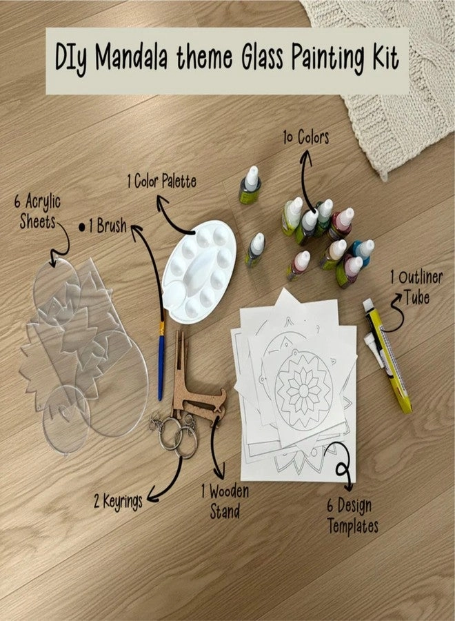 Mandala Glass Painting Kit