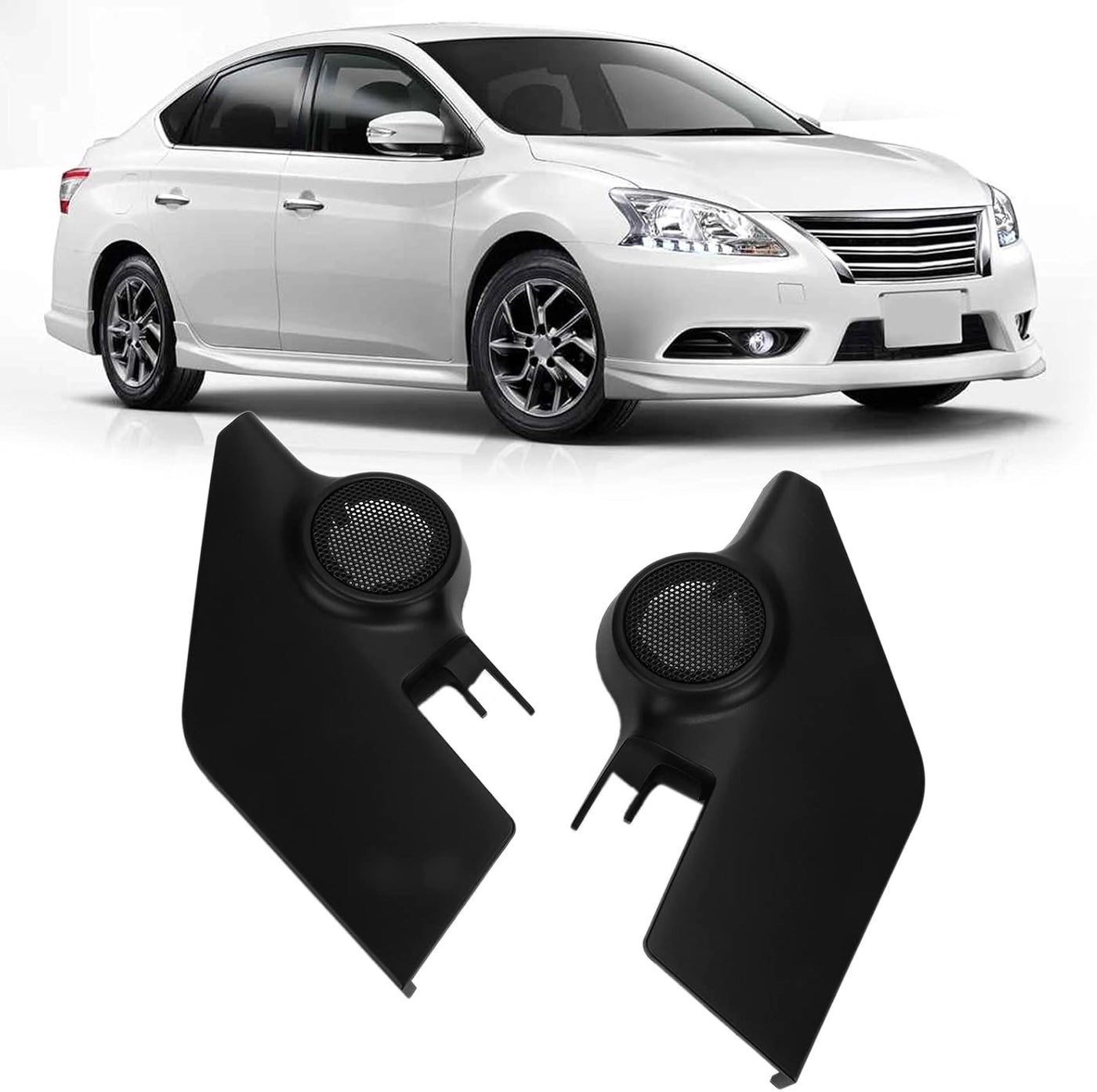 Tweeter Speaker Cover - 2pcs Black Dustproof Replacement for 2012-2018