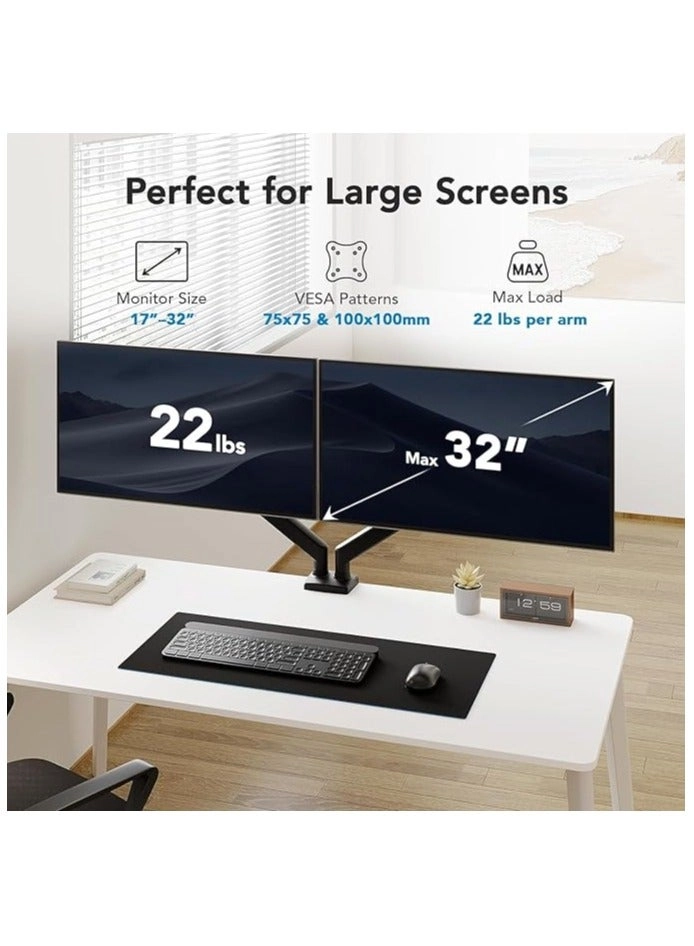 Dual Monitor Mount - 2 Monitors 32 inches 75mm or 100mm