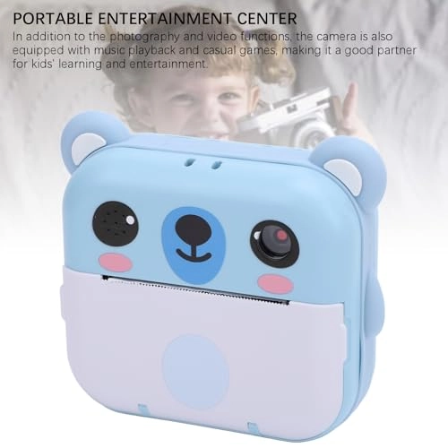 Instant Camera - 1080P 2 inch screen Grayscale printing