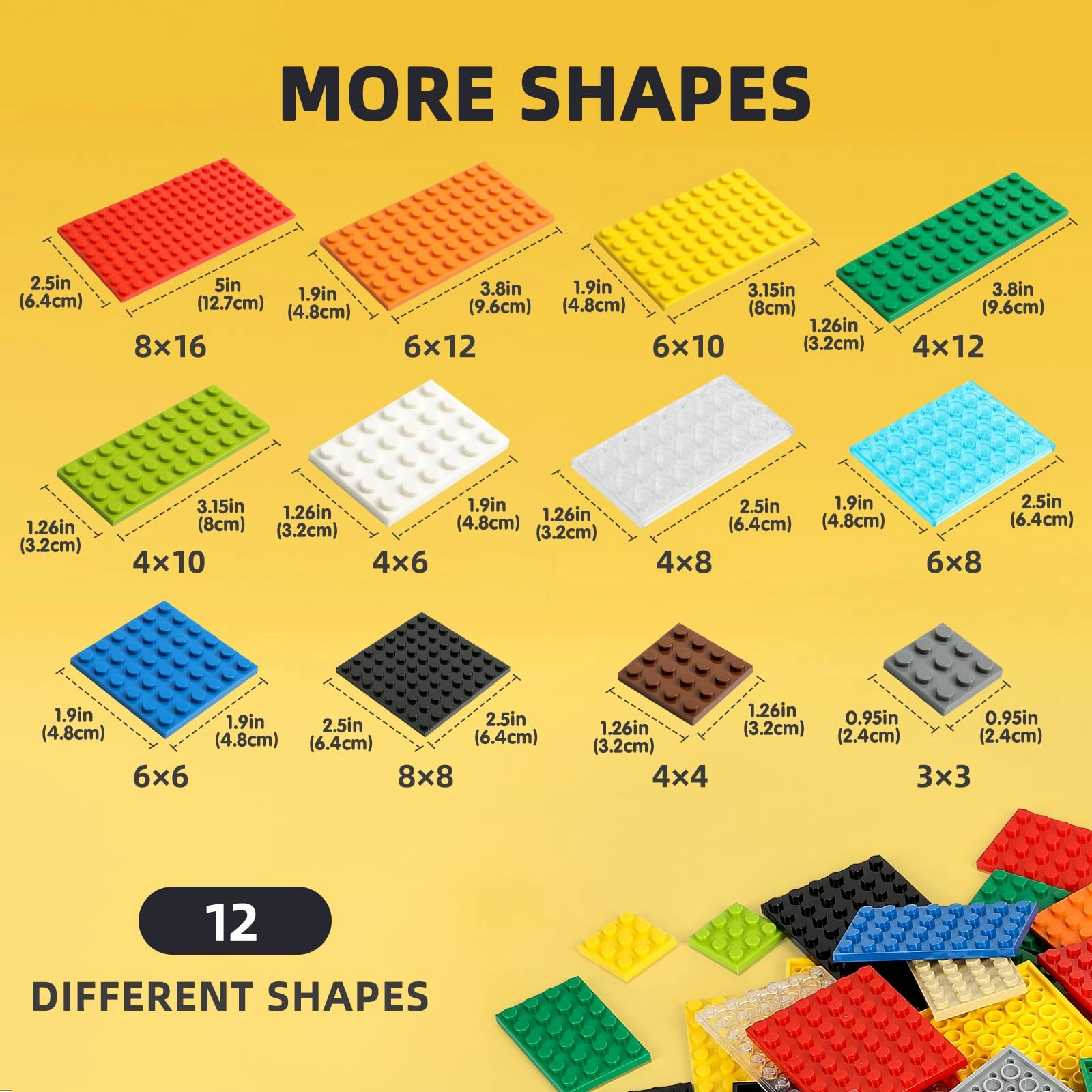 Small Building Plates - Small Flat Baseplates 150 pcs