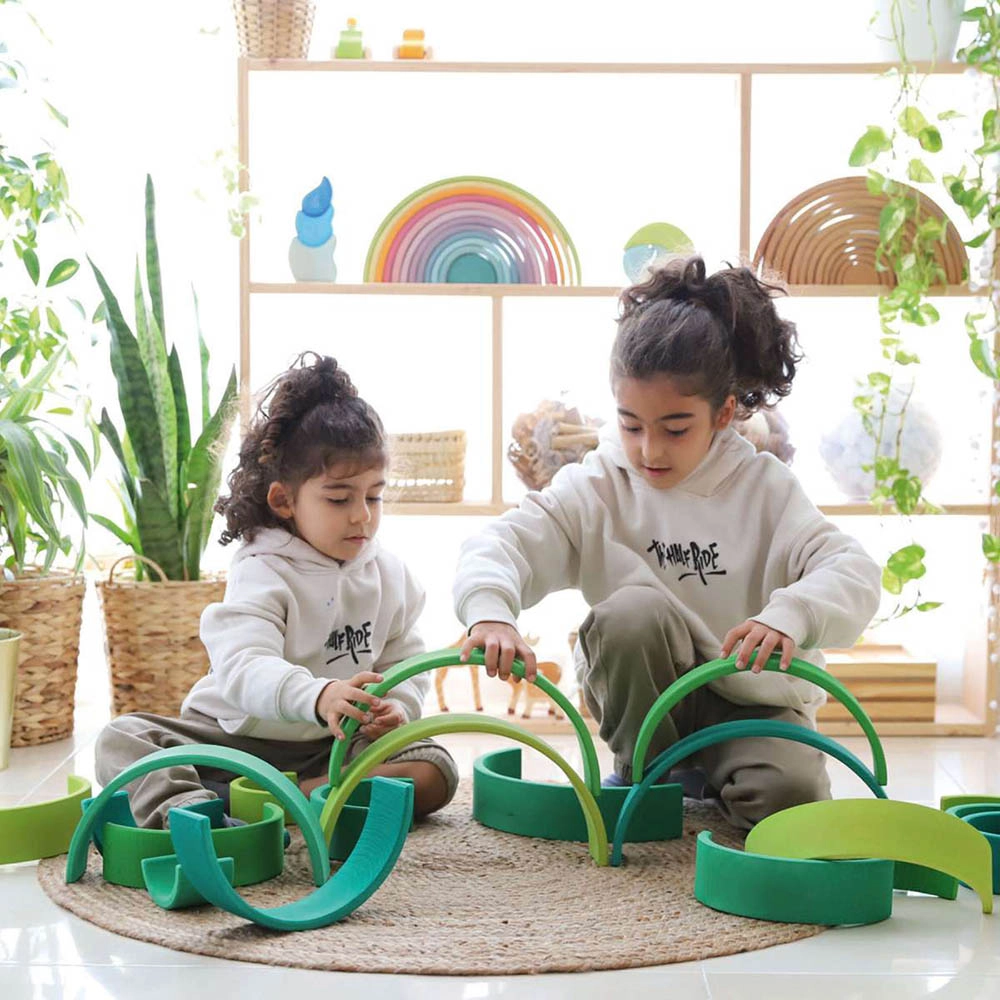 Stacking Rainbow Toy - Suitable for 3 years and above 12 pieces