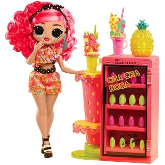 Pinky Pops Doll - Space-Themed Bright Pink Hair Ages 4+