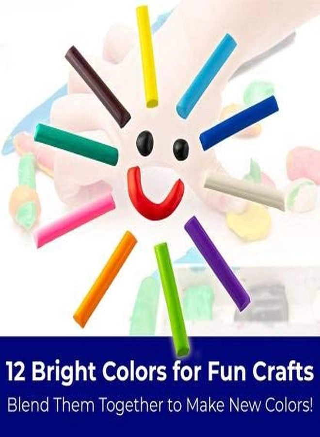 Modelling Clay Kit - 12 Shades 3 Moulds 12pcs.