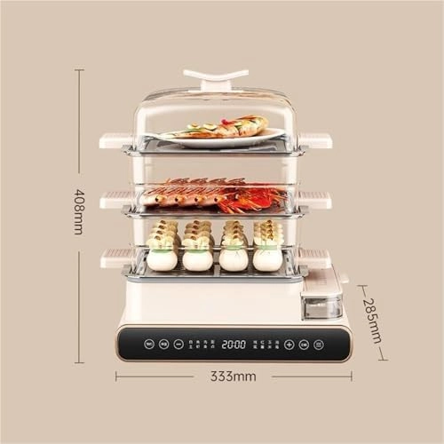3 Tier Electric Food Steamer - 18L Kitchen Home Office