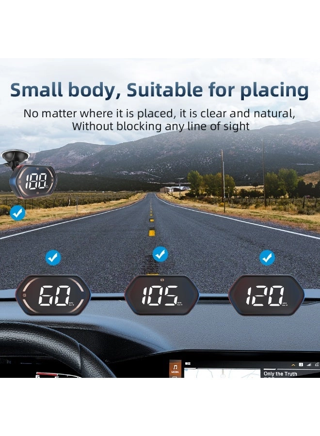 Digital Heads Up Display - GPS 6 modes USB Plug and Play