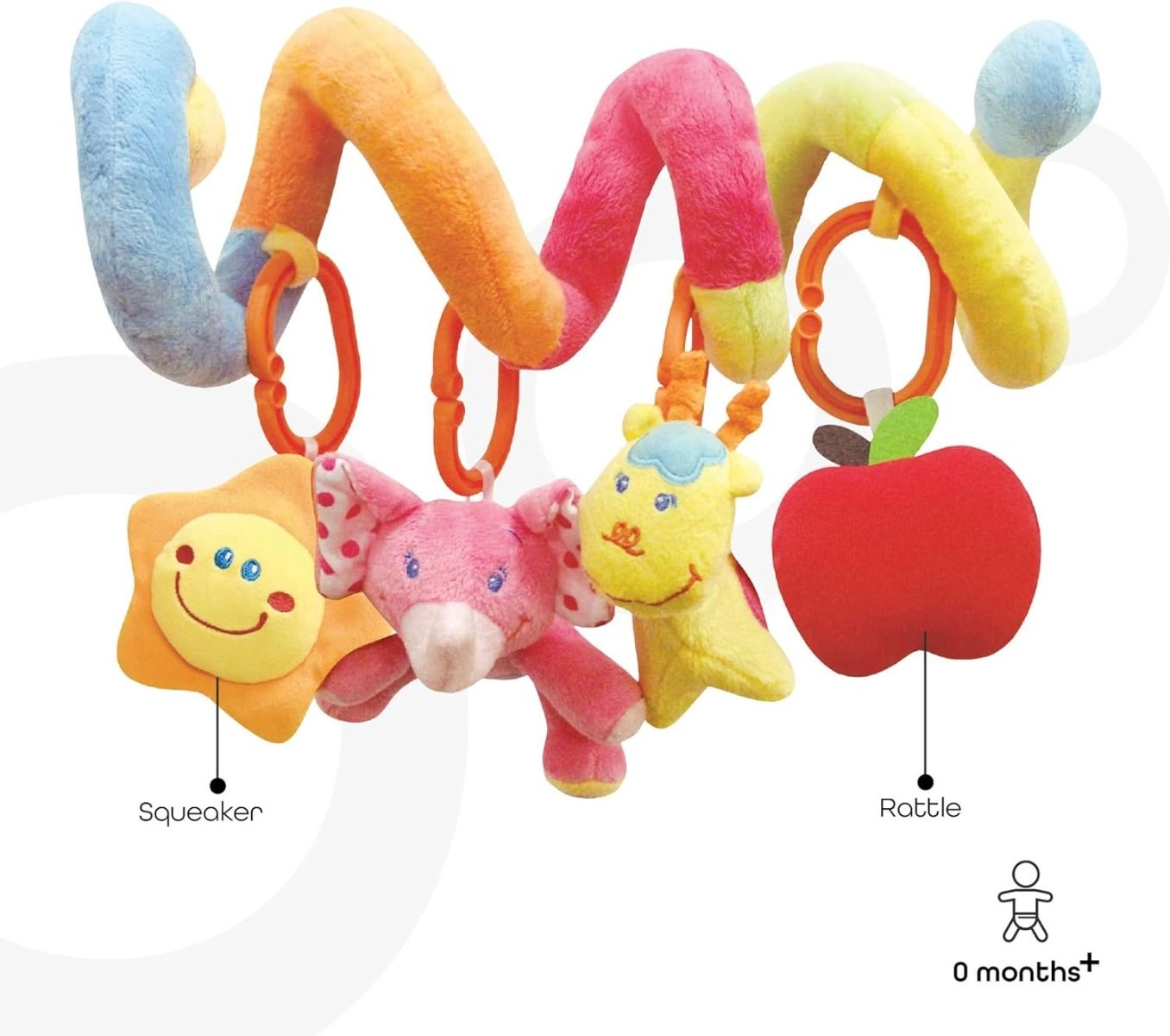 Spiral Activity Hanging Bee Toys - 0 months & above