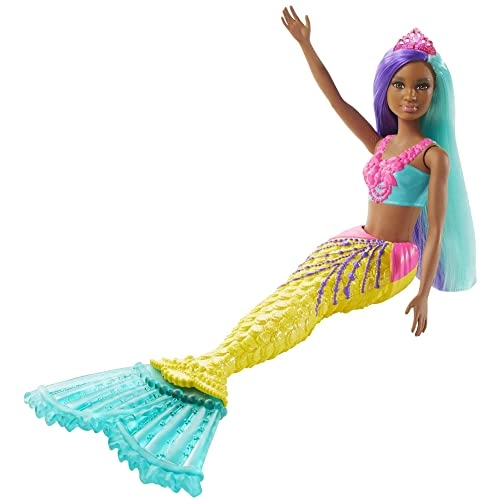 Barbie Dreamtopia Surprise Mermaid Doll - Plastic teal and purple hair Ages 3+