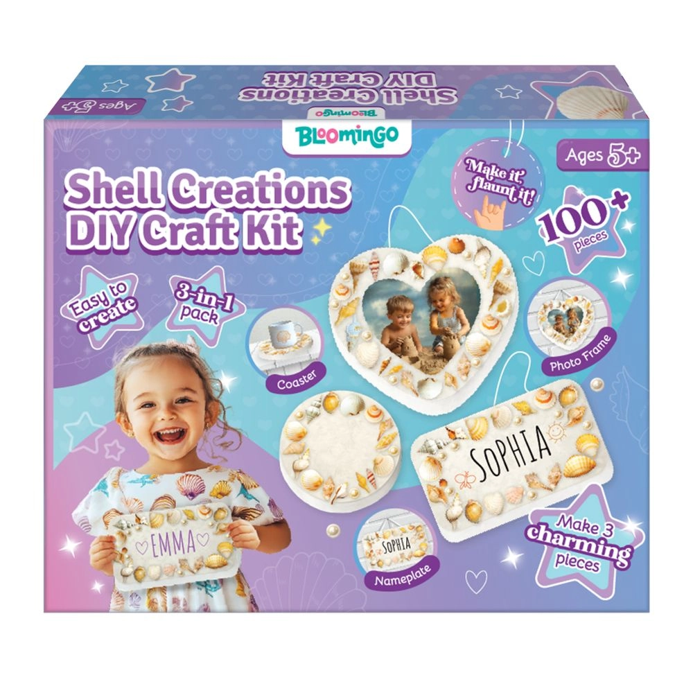Bloomingo Shell Creations DIY Craft Kit - 100 Plus Pcs