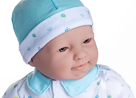 La Baby Baby Doll - 20-inch Soft Body Caucasian Washable Removable Blue Outfit w/Hat and Pacifier Ages 2+