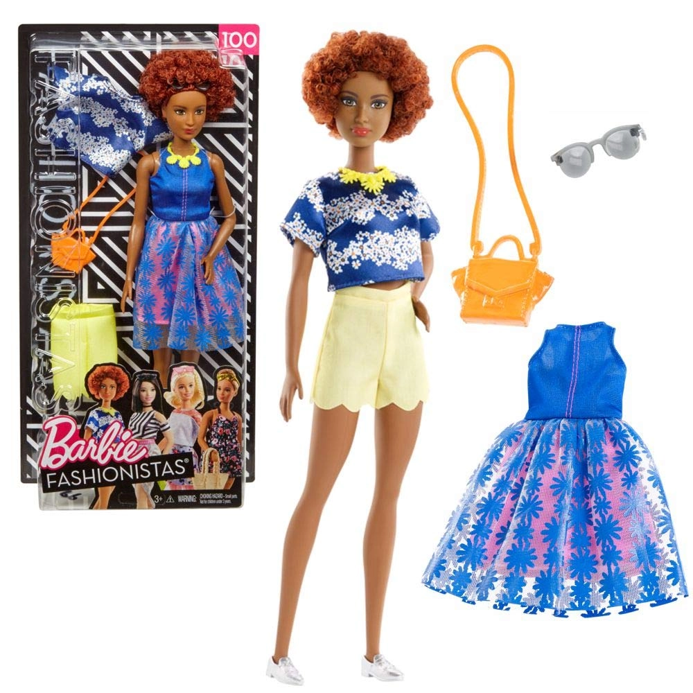 Mattel Barbie Fashionistas - Fashion Gift Set Blue Floral Top Ages 3+