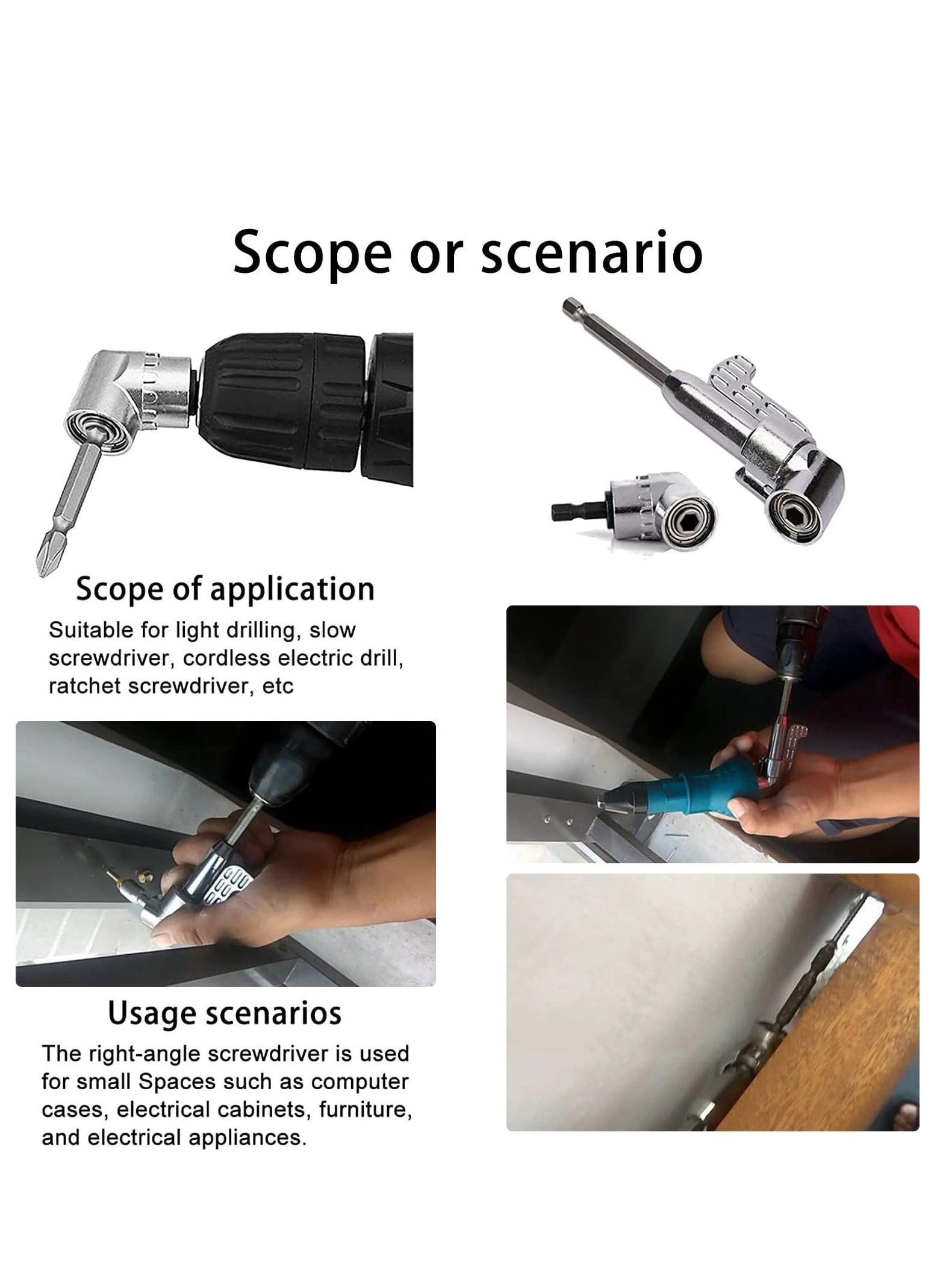 Right Angle Drill Adapter - 105 Degree 1/4 Inch Bundle