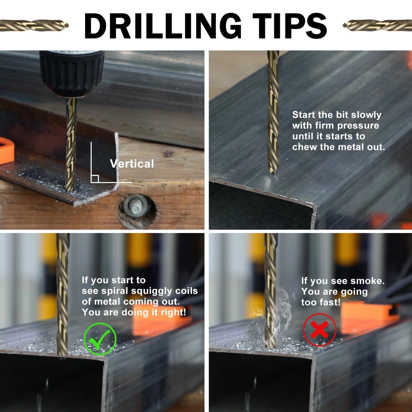 Drill Bit Set - M35 Cobalt 10Pcs 15/64"