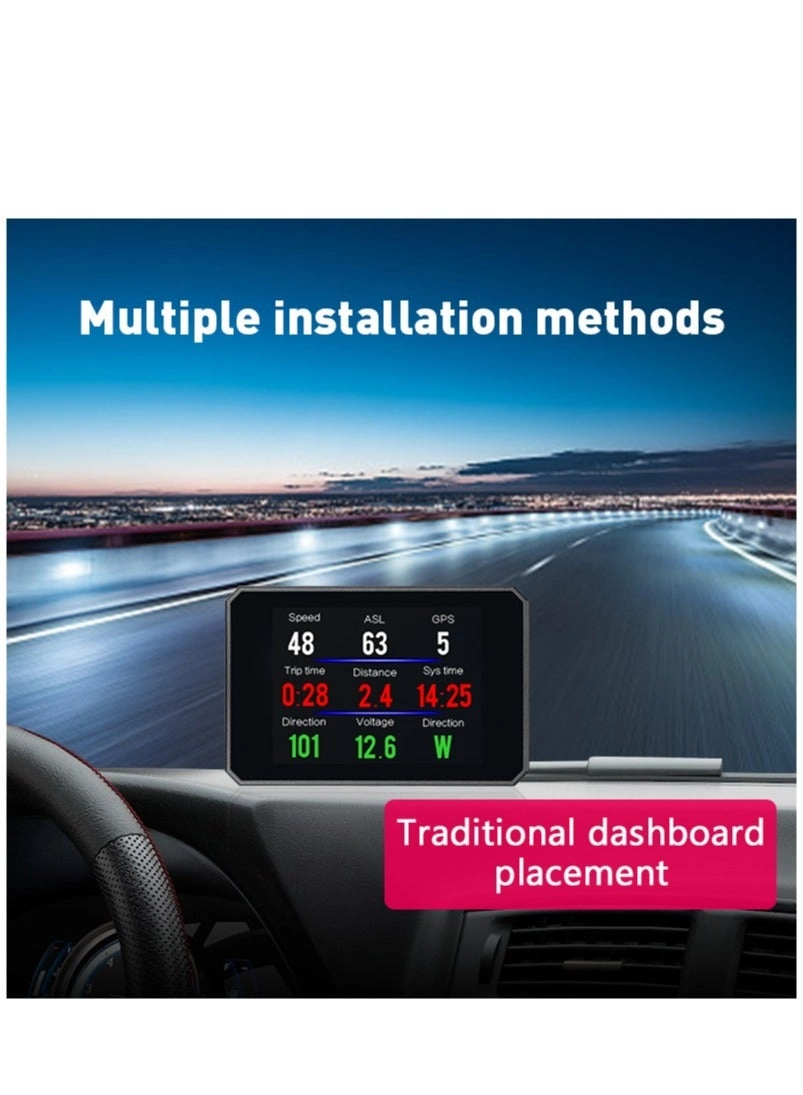 T816 - Head Up Display Vehicle Speed Meter Black