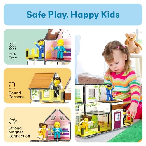 Magnetic Tiles - Homestead 65 pcs