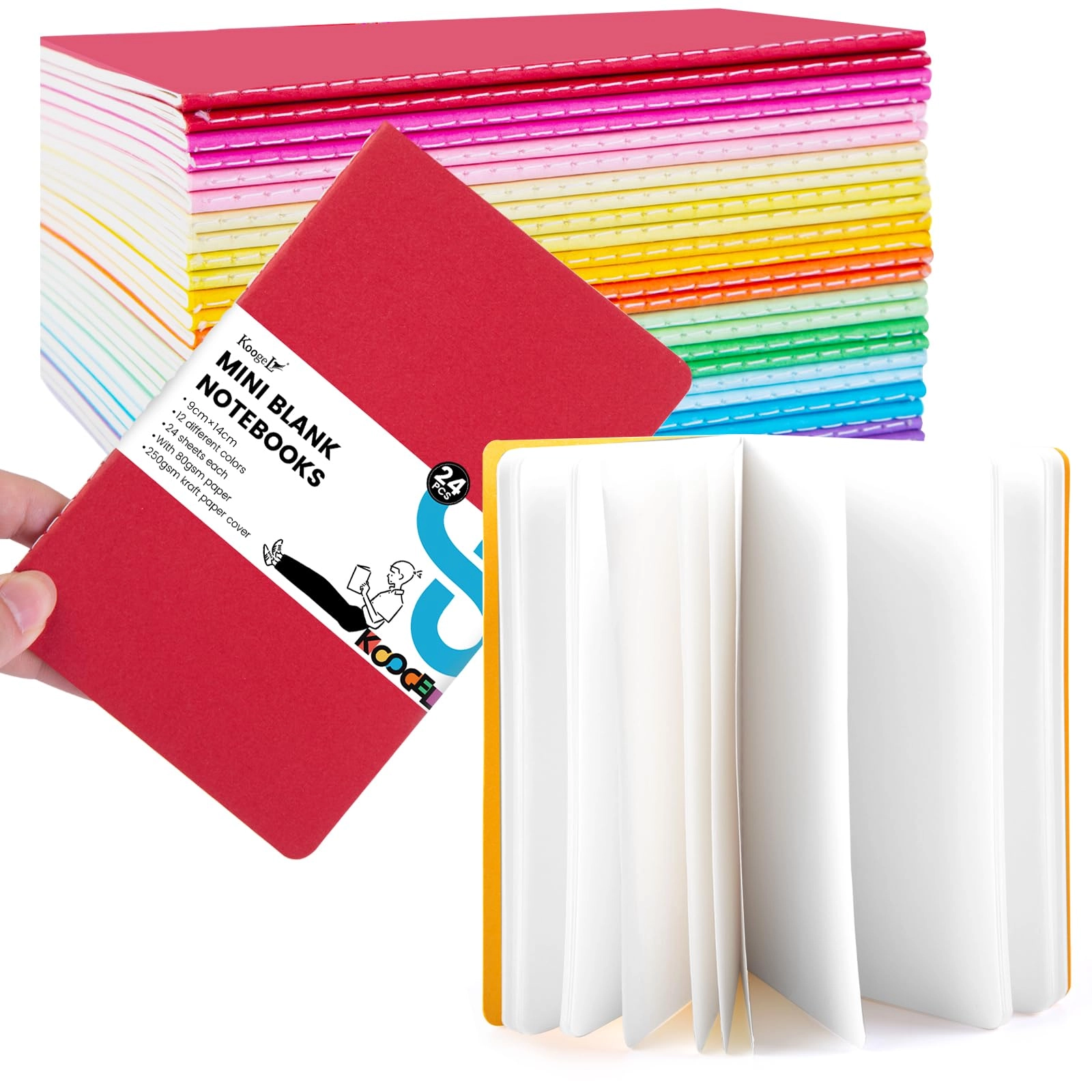 koogel Mini Notebooks 14 x 9cm Softcover - Blank 48 Pages
