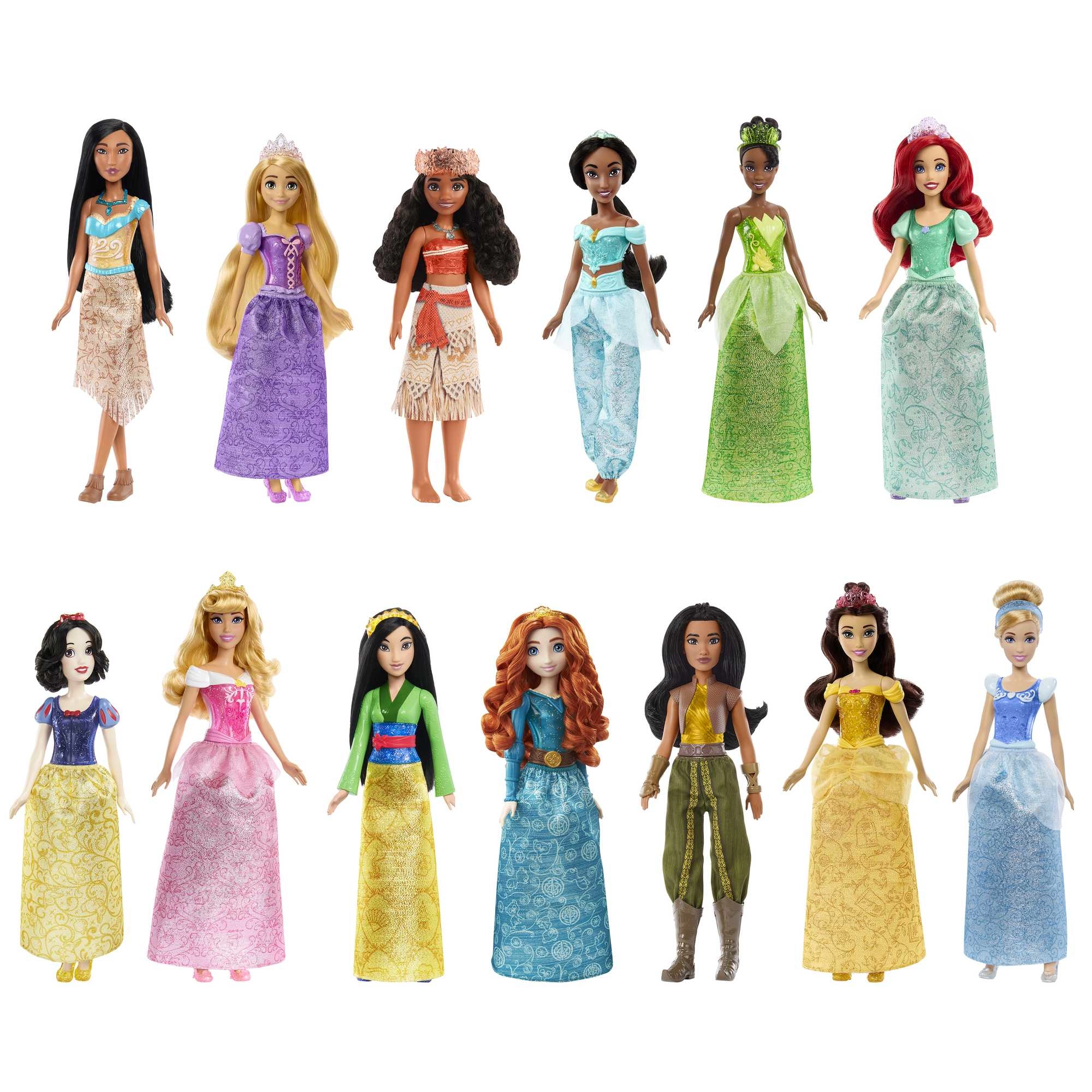 Princess Fashion - Sparkling Clothing and Accessories 13 Dolls Ages 3+
