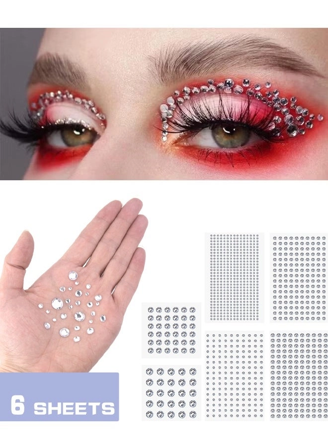 Rhinestone Acrylic Face Jewellery