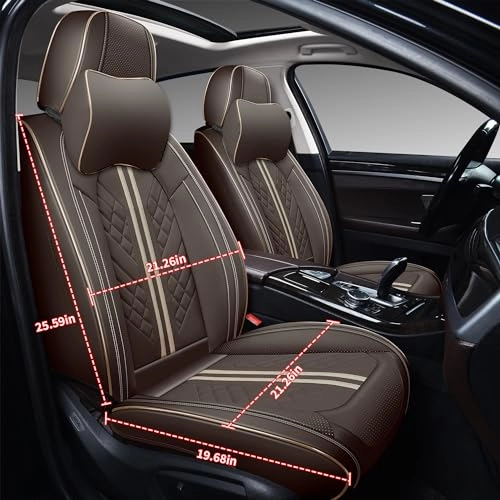 Car Seat Covers - Front Seat 2 Pack Coffee