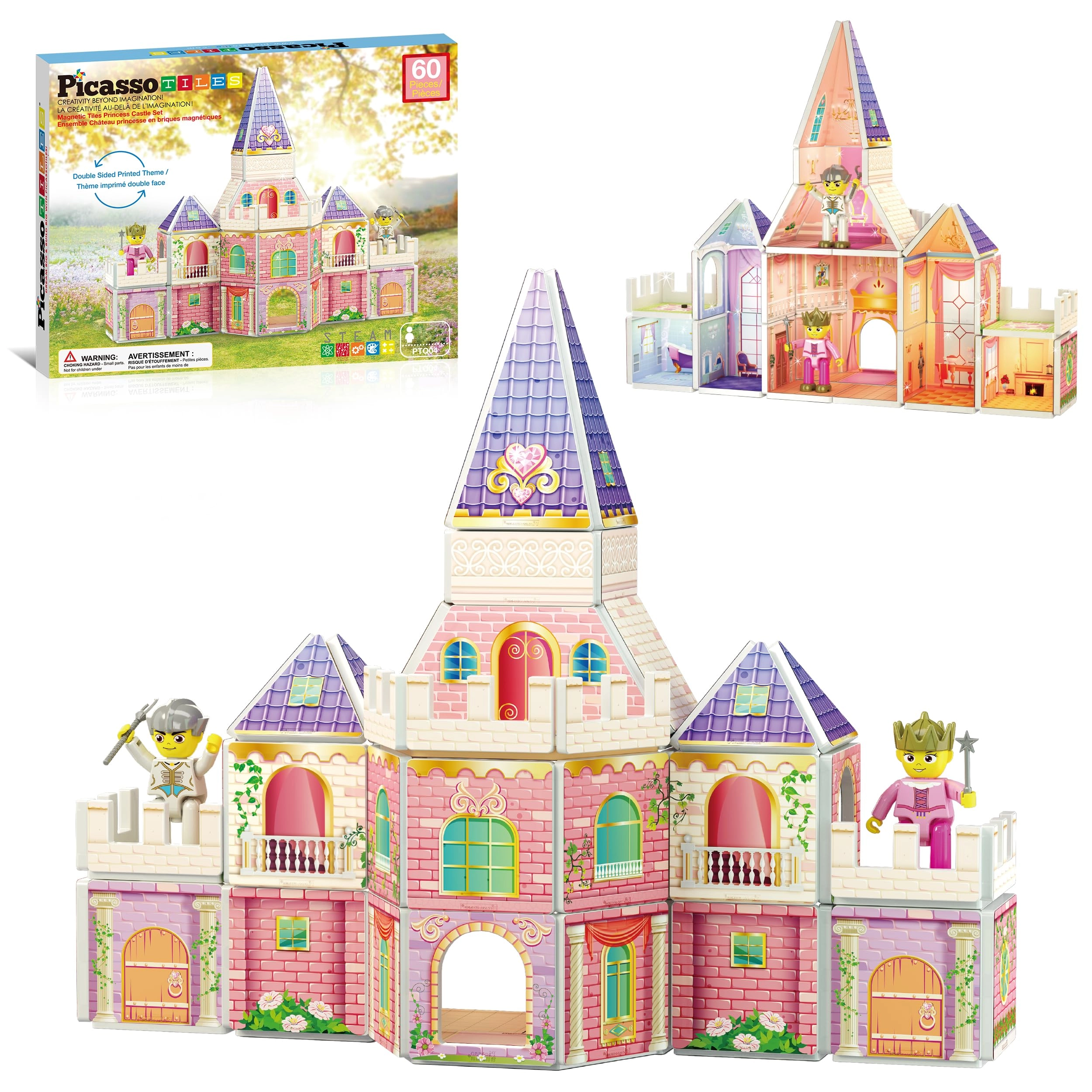 PicassoTiles Princess Castle - 60pcs