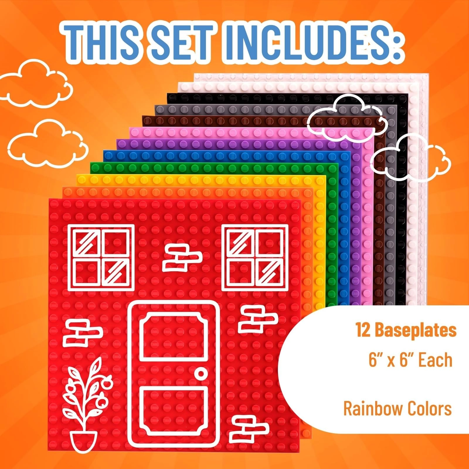 Stackable Baseplates - 12 pcs