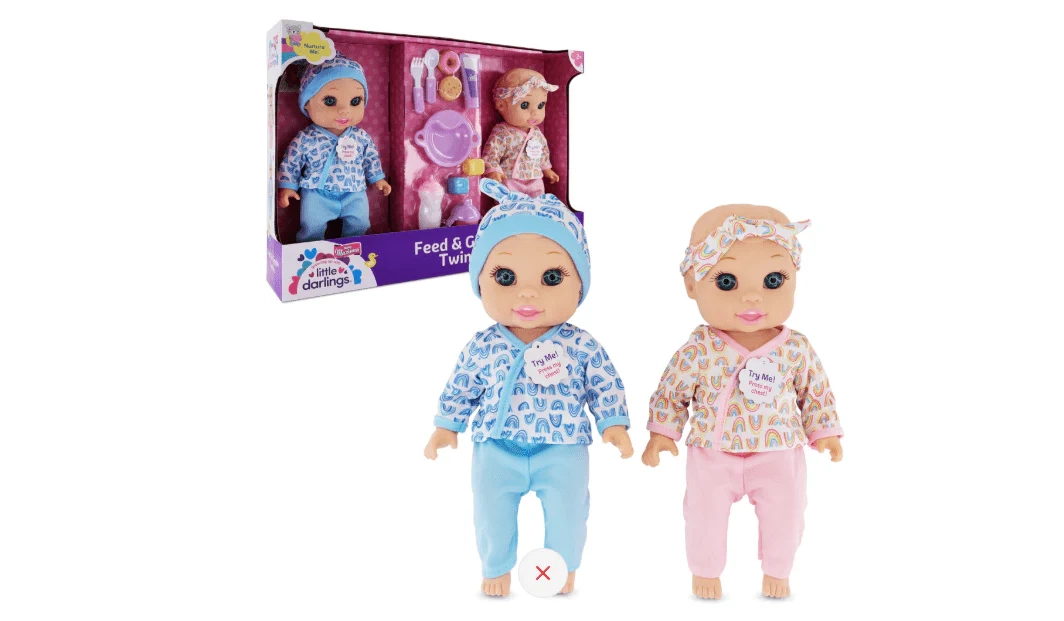Baby Maziuna Feed & Giggle Twins - 12 inch Girl Ages 2+