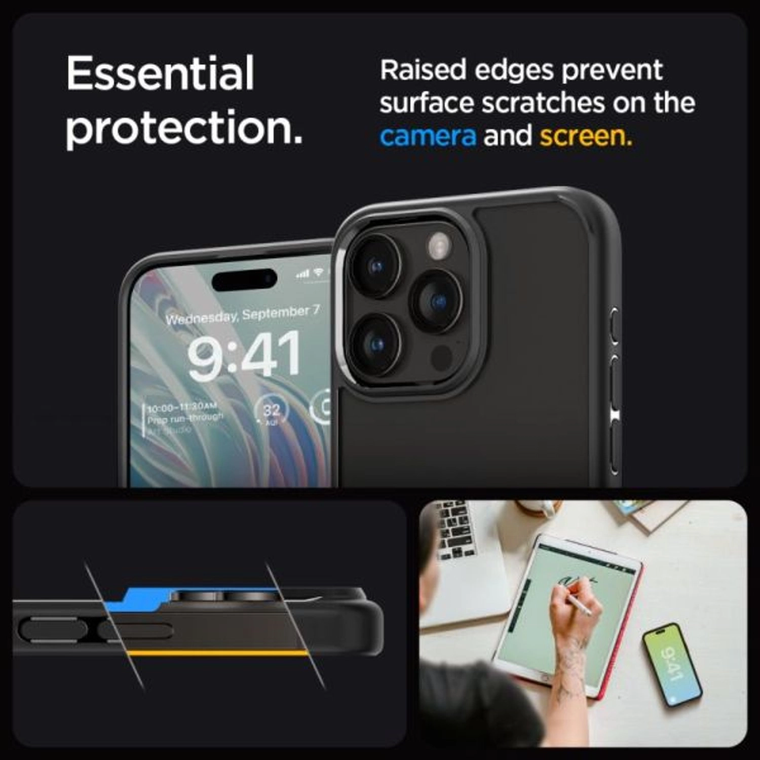 Crystal Hybrid Matte Case for Apple iPhone 15 Pro