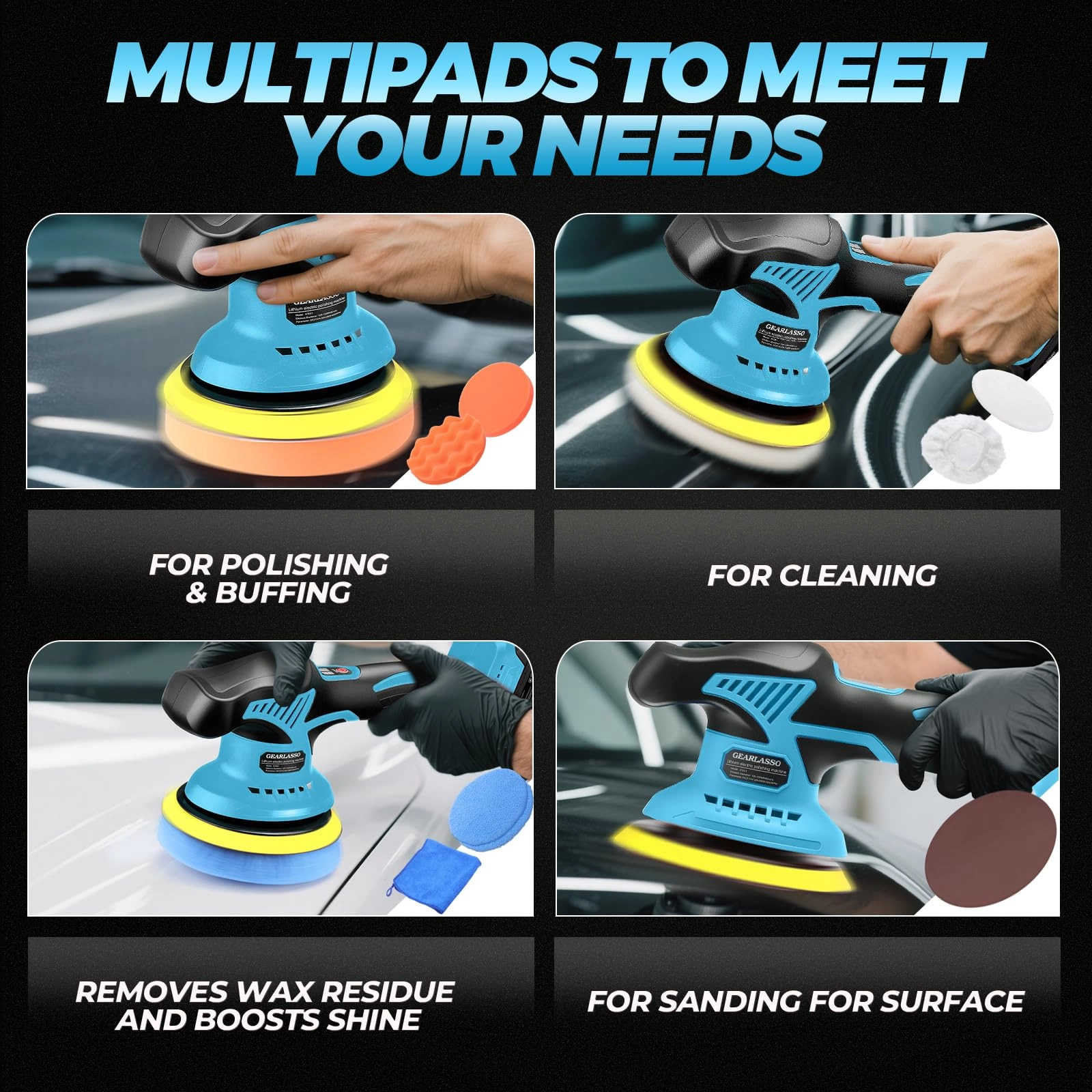 Car Buffer Polisher - Cordless 2800-6000RPM