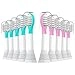 CILGEWH Replacement Toothbrush Heads - 10 Pack Soft for Philips Sonicare