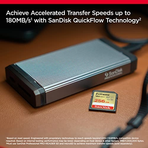 Extreme SDXC UHS-I 256GB 180 Mb/s
