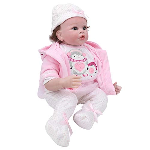 Reborn Baby Doll - 55cm Vinyl Silky Hair