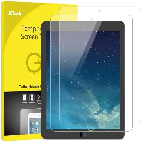 JETech Tempered Glass Screen Protector for iPad (9.7-Inch, 2018/2017 Model, 6th/5th Generation), iPad Air 1, iPad Air 2, iPad Pro 9.7-Inch