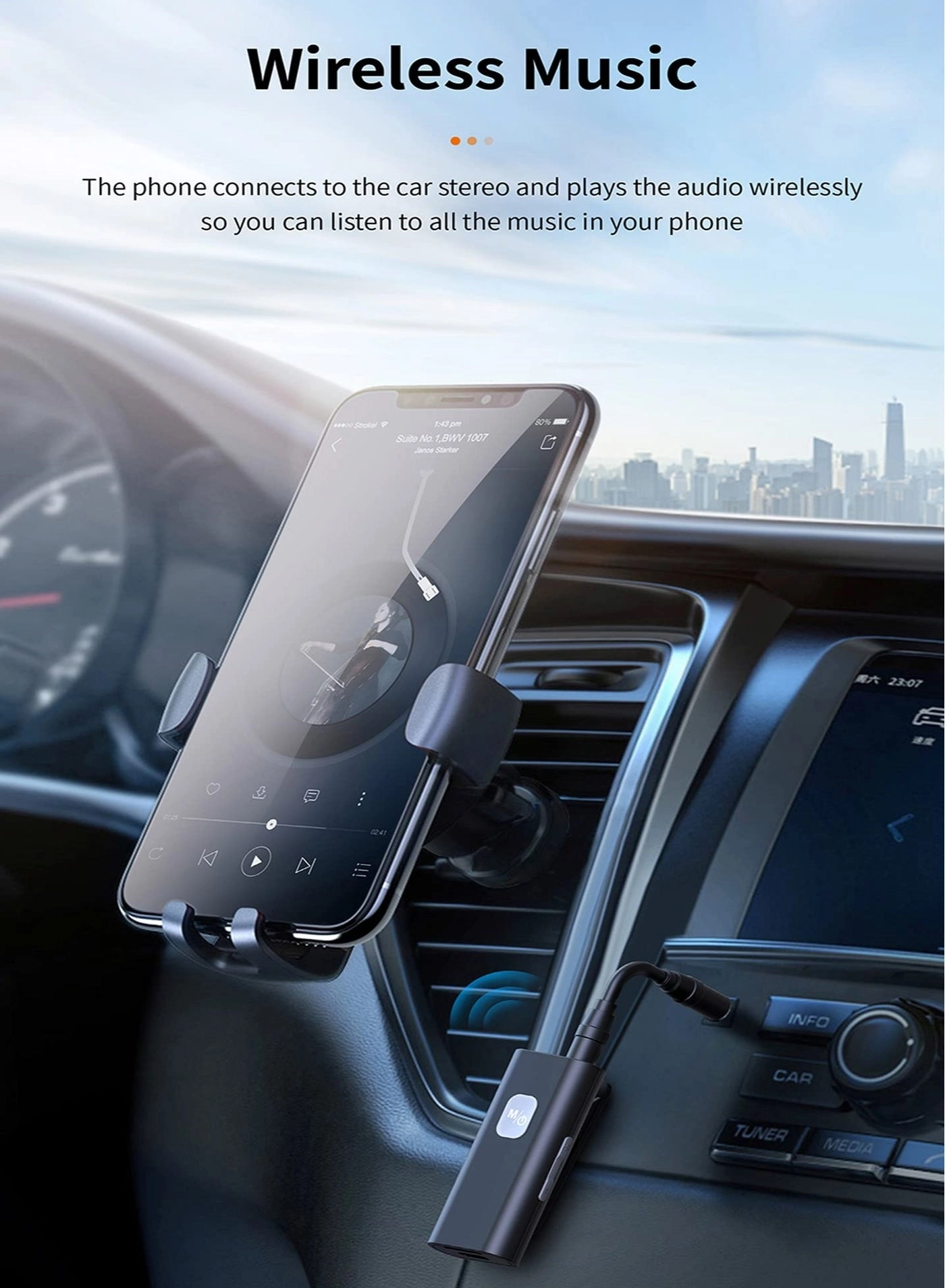 Bluetooth Transmitter and Receiver - Bluetooth 5.0 USB Battery