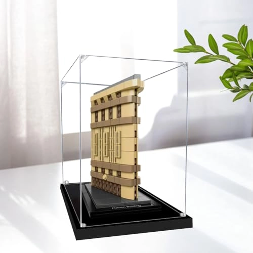 Figures Display Box - 15X10X20cm Black Walnut acrylic