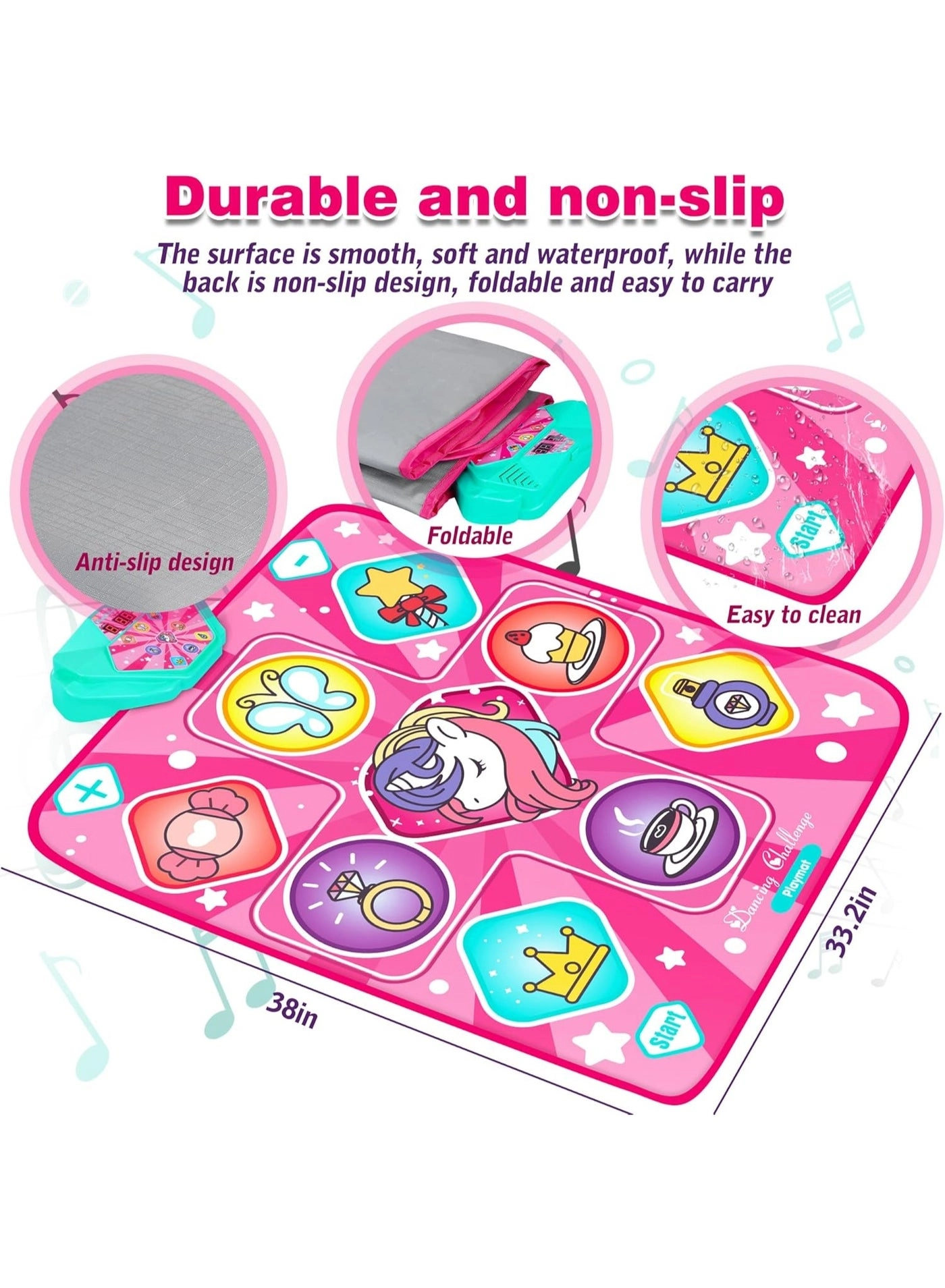 Meetion Unicorn Dance Mat - 3-12 Years Old
