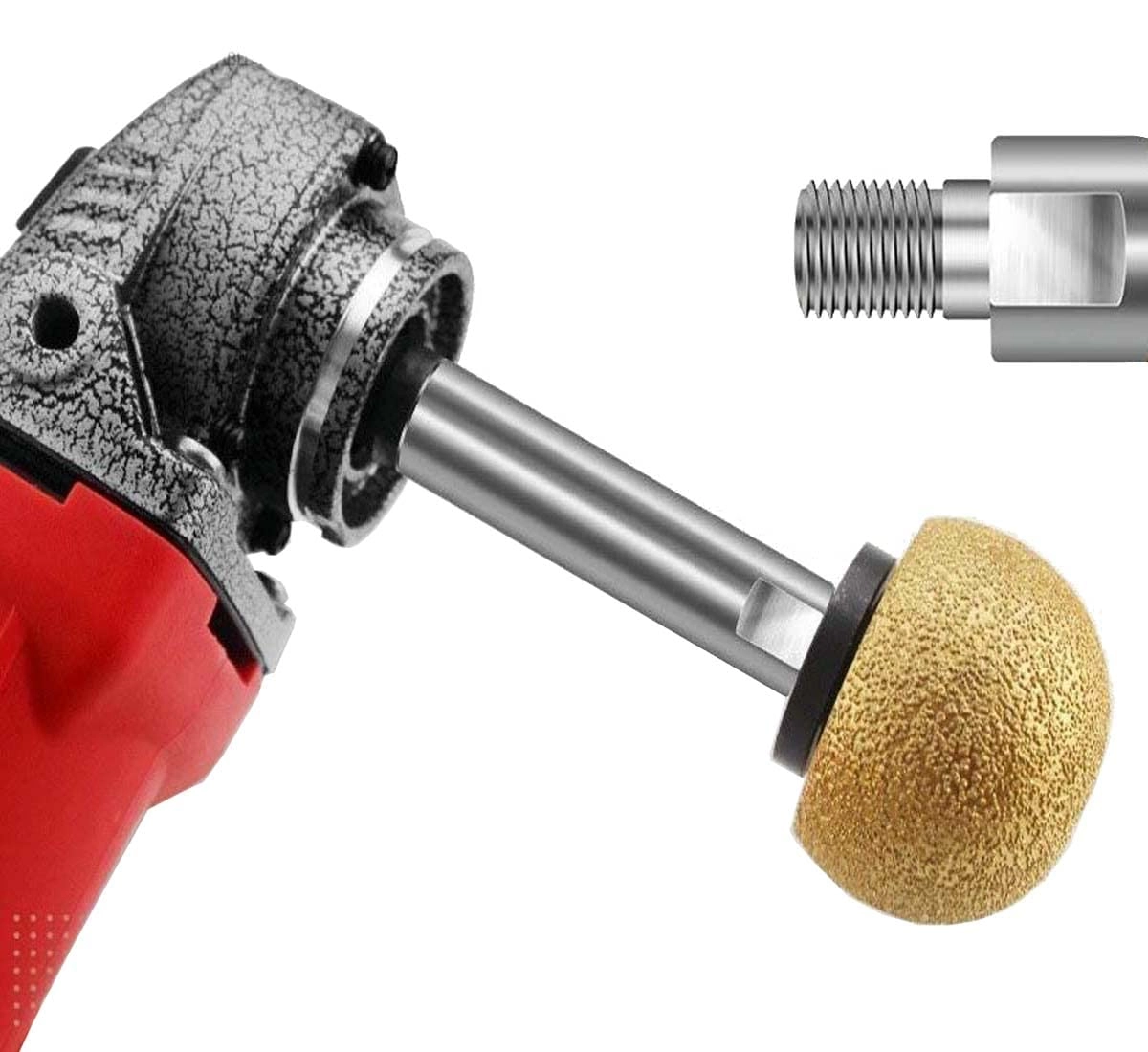 Extension Shaft - 4"inch + M14 Extension Shaft + Brass Nylon Bristle Brush - 12 Pieces + Polishing Pads + Backing
