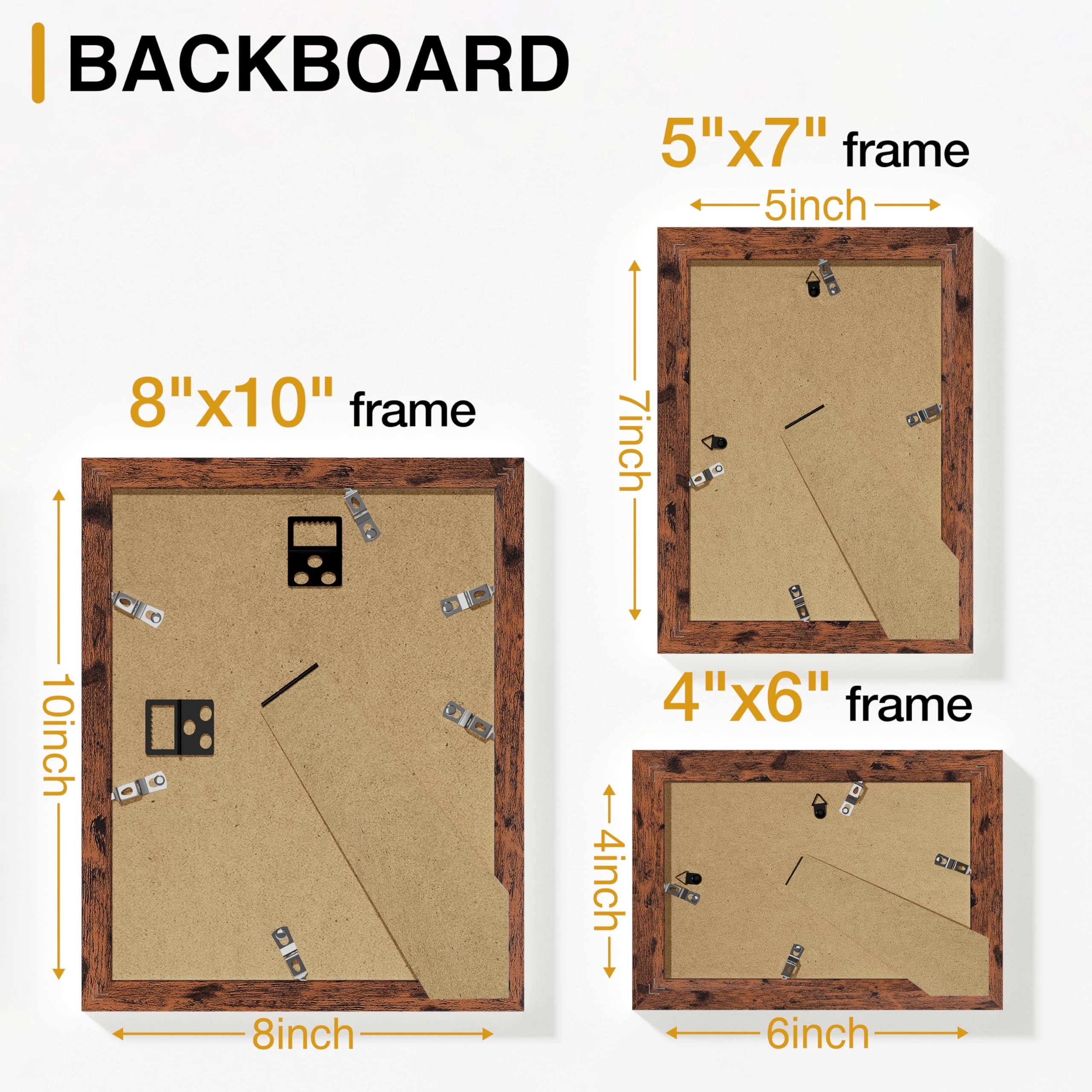 Picture Frames Set - 10 Pack Rustic Grey